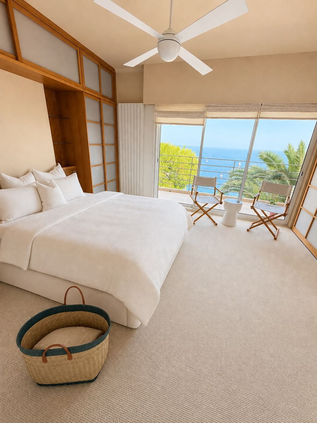 Chambre principale avec vue mer